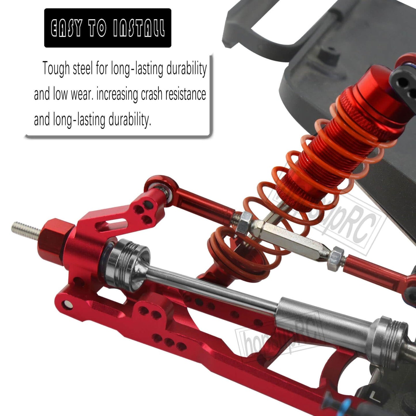 Hopsuprc #45 Steel Drive Shaft Cvd Upgrades For 1/10 Slash Vxl 4X4,Rustler Vxl 4X4,Stampede Vxl 4X4,Hoss Vxl 4X4 4Wd,Stainless F