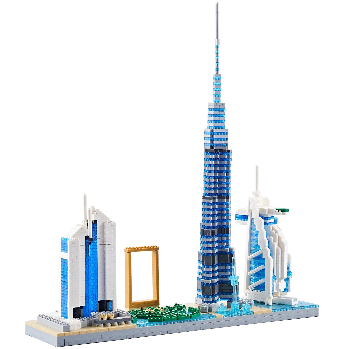 DOLBLOCK Dubai Skyline Micro Mini Blocks Set - 2545 Pieces, Plastic Model Kit for Adults and Kids, Model 8002