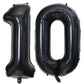 40 Inch Black 10 Number Balloons Giant 10 Balloons Black Birthday Balloons 10Th Birthday Anniversary Events Party Decorations Su