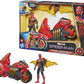 Marvel Spider-Man 6-Inch Jet Web Cycle Vehicle & Action Figure Toy, Red, Plastic, Model F1110, for Kids Ages 4 and Up