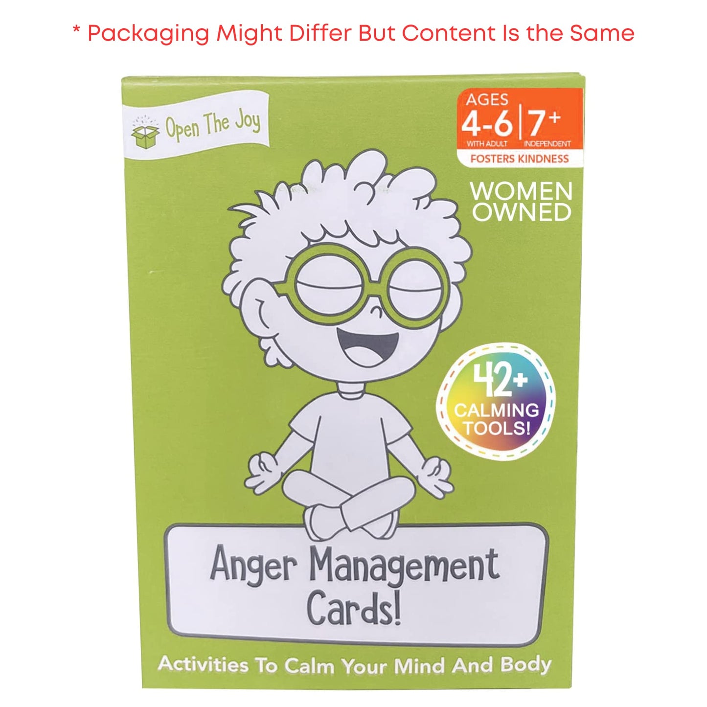 Open The Joy Anger Management Cards For Kids - Control Feelings With A Fun Card Game, 42+ Prompt Cards To Boost Emotional Intelligence - Ages 4+
