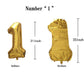 SHUNTAI 61st Birthday Decorations - Gold Jumbo Foil Number Balloons & Banner, 16" Mylar for Men & Women Party Supplies