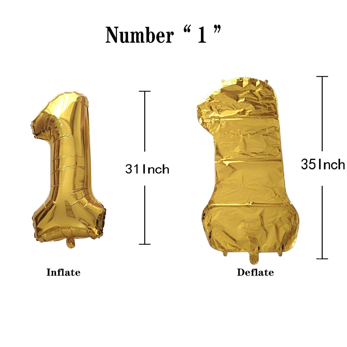 SHUNTAI 21st Birthday Decorations - Gold Jumbo Foil Number Balloons & Happy Birthday Banner, Model SHUNTAI-N21, 12 Balloons