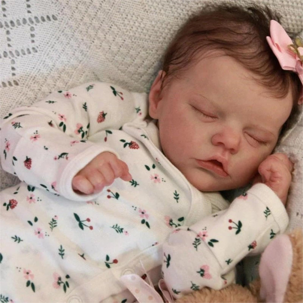 KOKOMANDY 18 inch Lifelike Reborn Doll Full Body Vinyl Girl Sleeping Newborn Baby Dolls Realistic Babies Looks Life Like Baby Cu