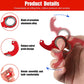 2Pcs Key Chain Spinner Toys 0.67' Inner Diameter With 2Pcs Key Rings, Finger Fidget Keychain Key Ring Spinner Toy Gifts For Kids Adults Finger Exercising Anxiety Relief (Silver, Red)