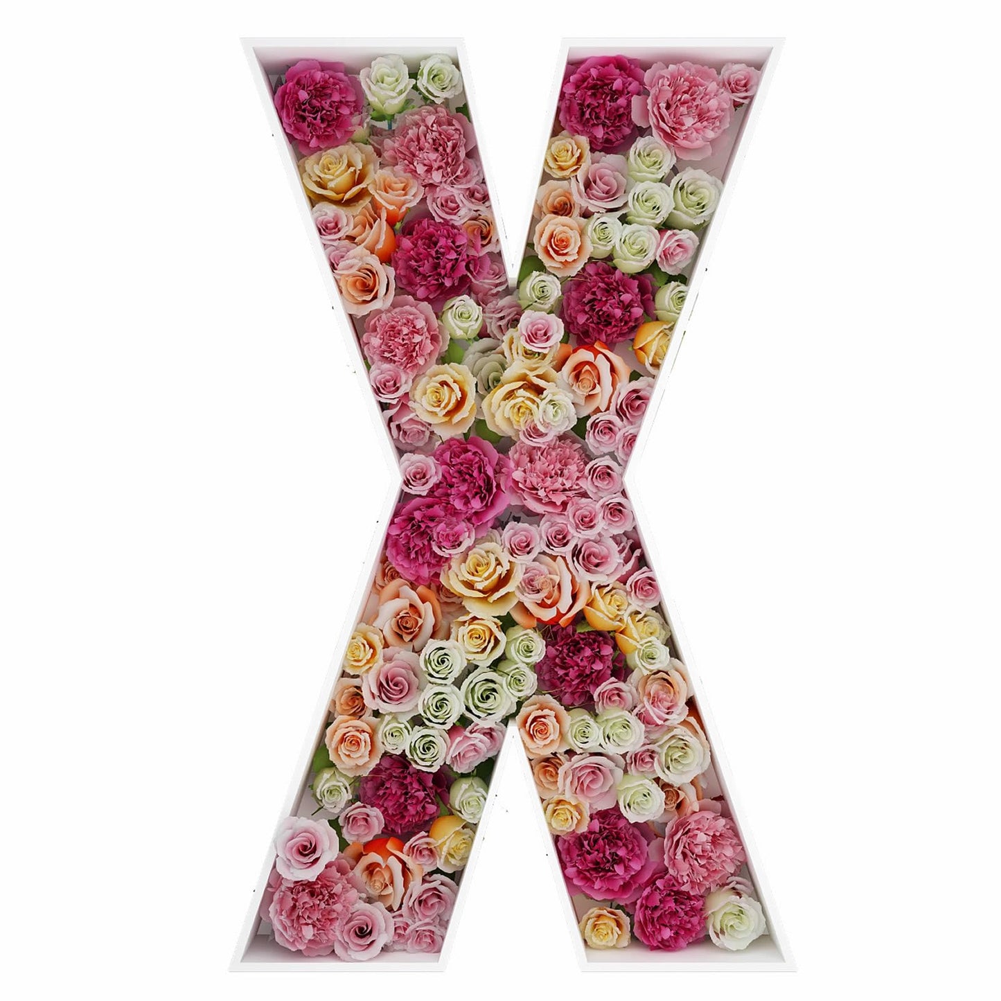 2Ft Letter X Mosaic Balloon Frame Letter Diy Fillable Letters Kit For Birthday Party Wedding Backdrop Decor