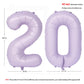 40 In Matte Purple Number Balloons Helium Foil Mylar Balloon Birthday Party Banquet Decoration Digital 20