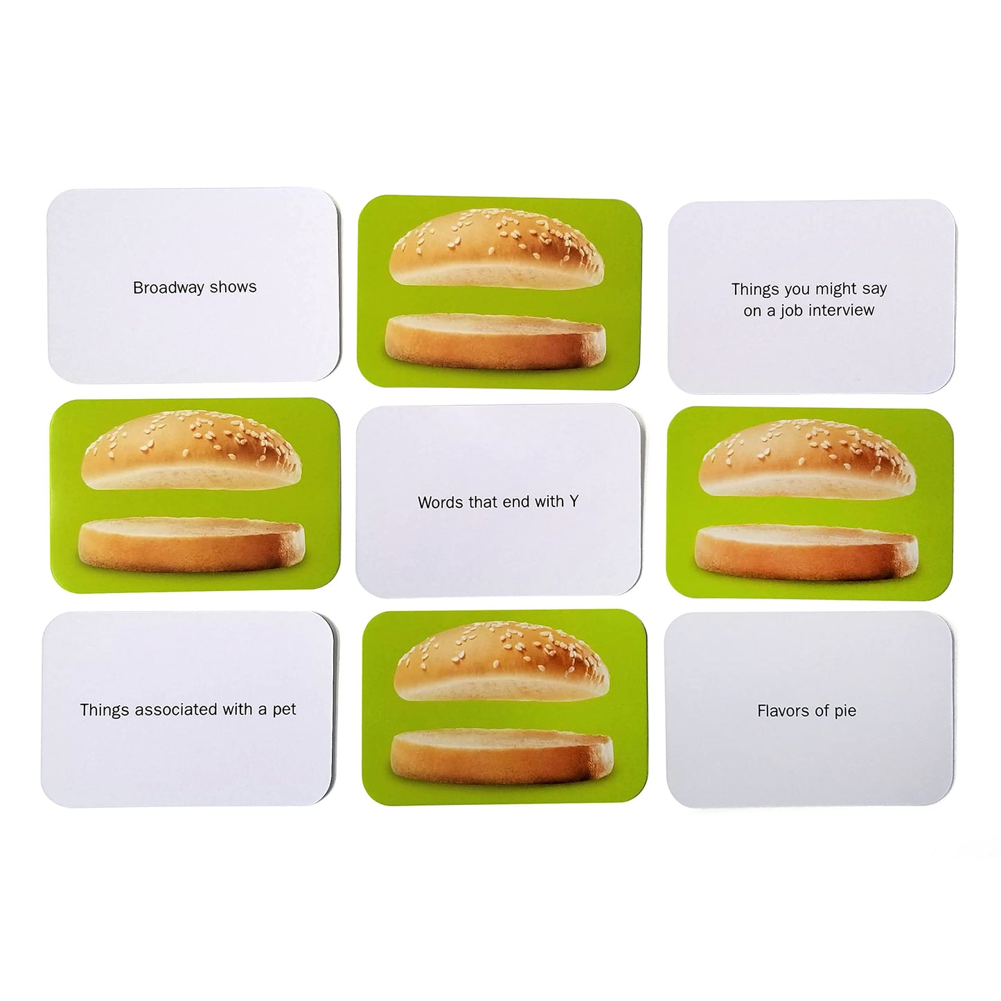 The Imagineering Company Multicolor Food Card Game - Things On A Hamburger | Small Cardstock | 2-6 Players | 36+ Cards