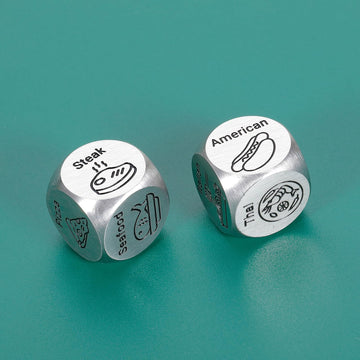 2PCS Food Dice for Couples Wedding Gifts for Newlyweds Bridesmaid Gifts Bachelorette Party Gifts Bridal Shower Gifts 11th Annive