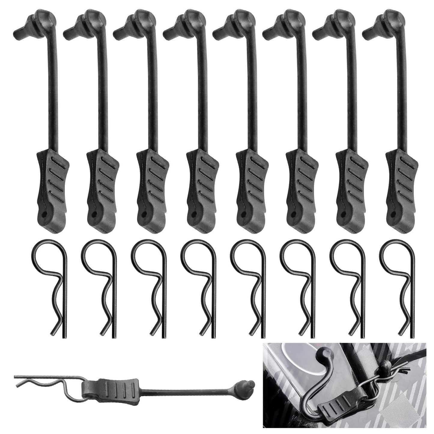 20pcs HobbyPark Universal RC Car Body Clips and Retainer for All 1/10 1/12 Scale Arrma Traxxas Axial SCX10 Losi Redcat HPI Excee