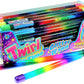 Ja-Ru Glitter Wand Girls Rainbow Baton Toy (12 Baton) 12 Inch Wand Baton Spiral Fidget Toys For Kids. Magic Twirling Glitter Sticks. Stress Relief. Classroom Decorations Bulk Party Favors. 2002-12P