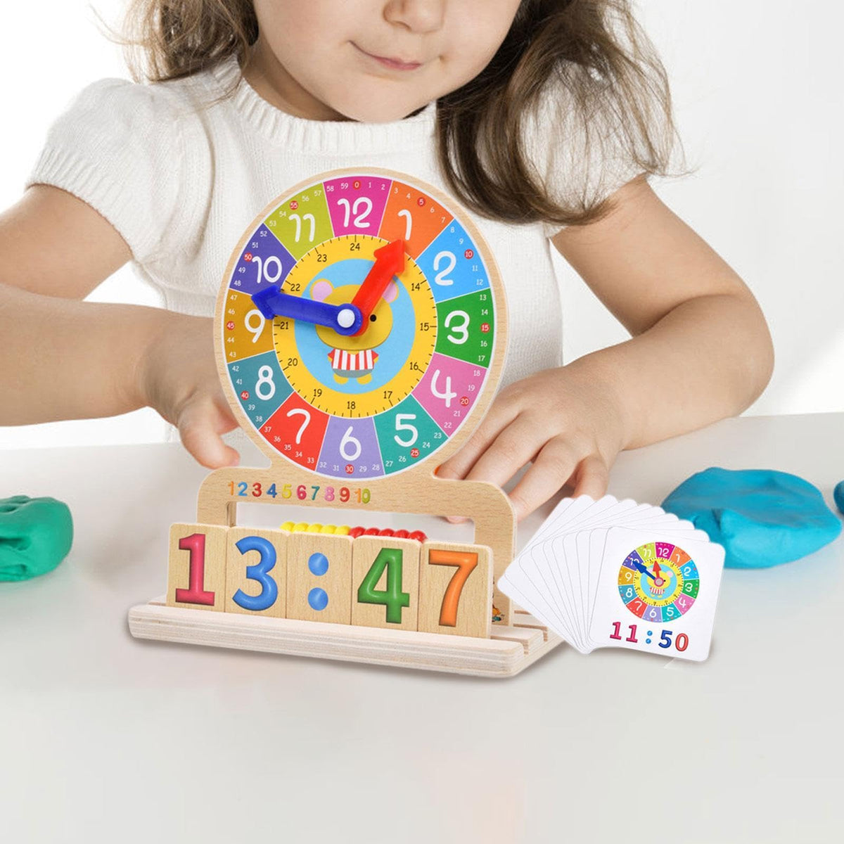Atorse Montessori Learn Clock Early Learning Sensory Toy Analog Teaching Clock Baby|Toys & Hobbies | Educational | Other Educati