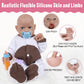 Vollence 12 Inch Full Silicone Baby Dolls Realisitc, Not Vinyl Dolls, Lifelike Reborn Silicone Dolls Realistic Full Silicone Bab