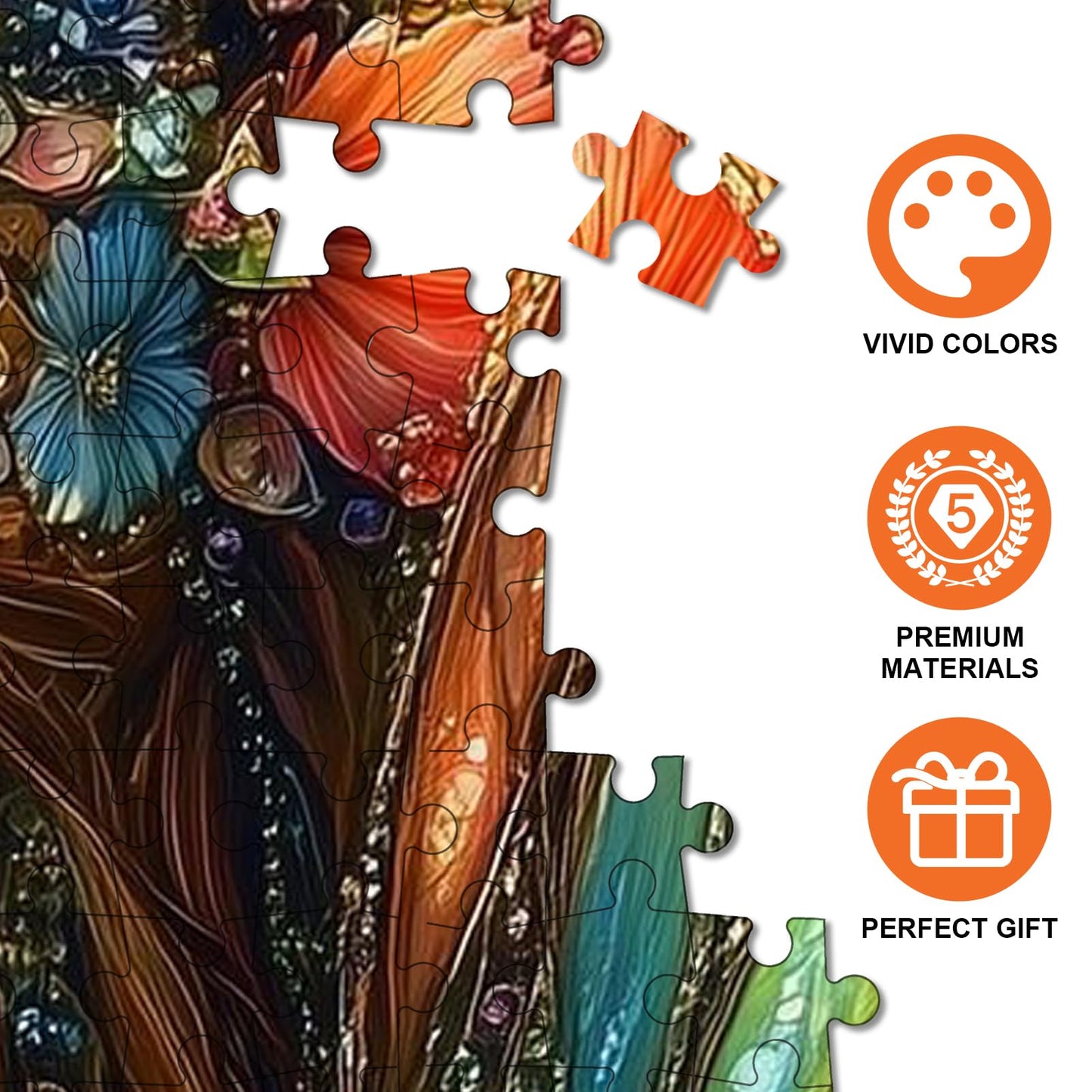 1000pcs Fantasy Fairy Paper Puzzle - Vibrant Find Butterfly Wing Art  Large Puzzle Toy mature-themed Game Gift - Family Interactive Game Puzzle DIY Home Decoration Brain Challenge Gift