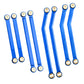 GoHobby High Clearance Steering Links Set for Axial SCX24 C10 AXI00001 Wrangler JLU AXI00002, 8PCS (Blue)
