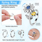 Cruzix 12Pcs Anxiety Fidget Rings for Women  Stainless Steel Spinner Rings Moon and Star Bead Band Ring Adjustable Open Ring Sunflower Fidget Rings for Men Teens Anti Stress Gift  Size 7-10