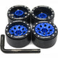 Hobbysoul Adjustable Offset 1.0 Beadlock Wheels Black, Heavy 1.0 Rc Beadlock Rims Wheel Weight 21G/Rim For 1/18 Traxxas Trx4M Ax