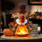 Aoutrow Lighted Thanksgiving Turkey,10 Inches Plush Light Up Turkey Toy Holiday Present, Battery Operated Xmas Gifts Winter Mant