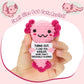 Weming Mini Crochet Axolotl - Polyester, 2"x2.3"x3.2", New Relationship Gift for Him/Her, Model ALOTL