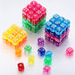 Blulu 100 PCS 6 Sided Games Dice Set, Colored Dice with Black Velvet Pouches for Playing Games, Like Board Games, Dice Games, Ma
