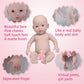 Yiqi 18.5 Inches Full Silicone Newborn Baby Doll Not Vinyl Soft Silicone Baby Doll Silicone Lifelike Reborn Doll Present Collect
