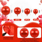 TONIFUL 16Pcs Large Red 4D Giant Round Foil Balloon 4D Mirror Metallic Mylar Sephere Balloons for Christmas New Year Birthday Pa