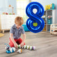 40 Inch Blue Number 8 Balloon Extra Big Size Jumbo Mylar Foil Helium Balloons 8 For Birthday Party Celebration Decorations Gradu
