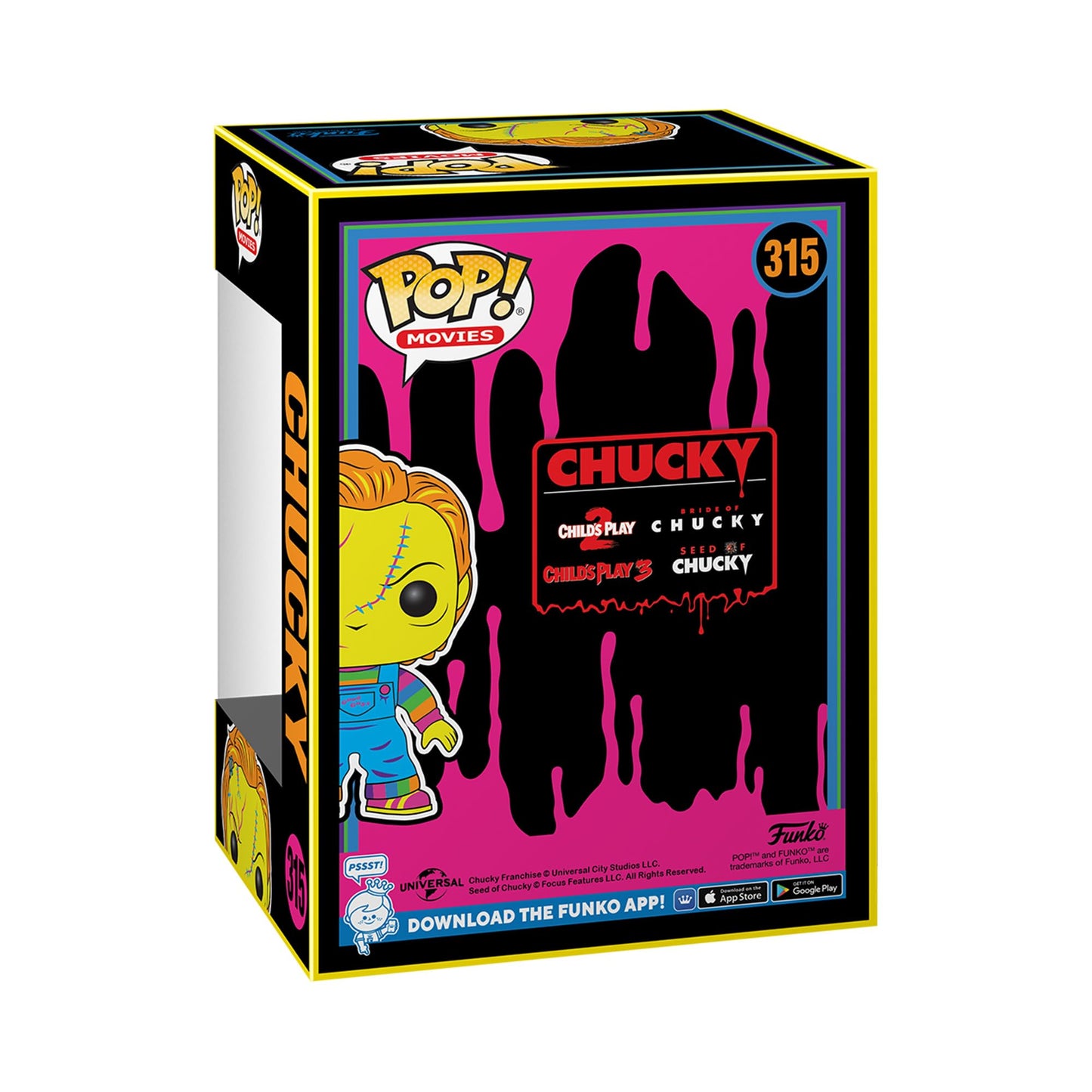 Bride of Chucky Black Light Pop! Vinyl Figure - Entertainment Earth limited availability
