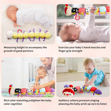 Baby Toy Plush Toy Musical Stuffed Animal Infant Soft Sensory Toys With Crinkle Rattles For Newborn 0-3-6-12 Months Birthday Gif