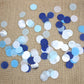 Mybbshower Tissue Paper Wedding Confetti in Blue White Silver for Boys Birthday Party Bridal Baby Shower Table Decor 25 mm Pack