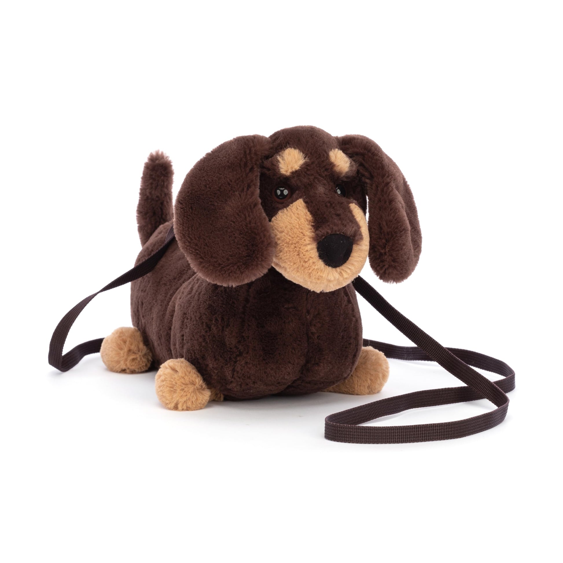 Jellycat Otto Sausage Dog Plush Bag, 8.5 Inches - Crossbody And Shoulder Purse - Fun And Unique Handbag