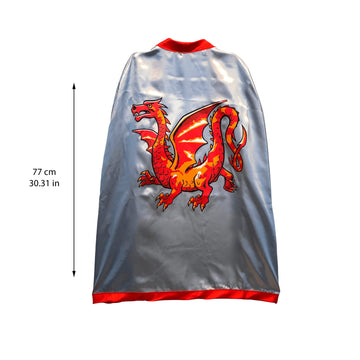 Liontouch Amber Dragon Knight Cape | Medieval Pretend Play Toy Cloak For Children Ready For Regal Adventures In The Kingdom | Roleplay, Dress Up, Fancy Dresses & Royal Costumes For Kids