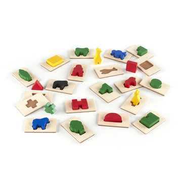 Guidecraft 3D Feel & Find Icons - Shape And Tile Matching Game For Kids, Learning & Educational Toys