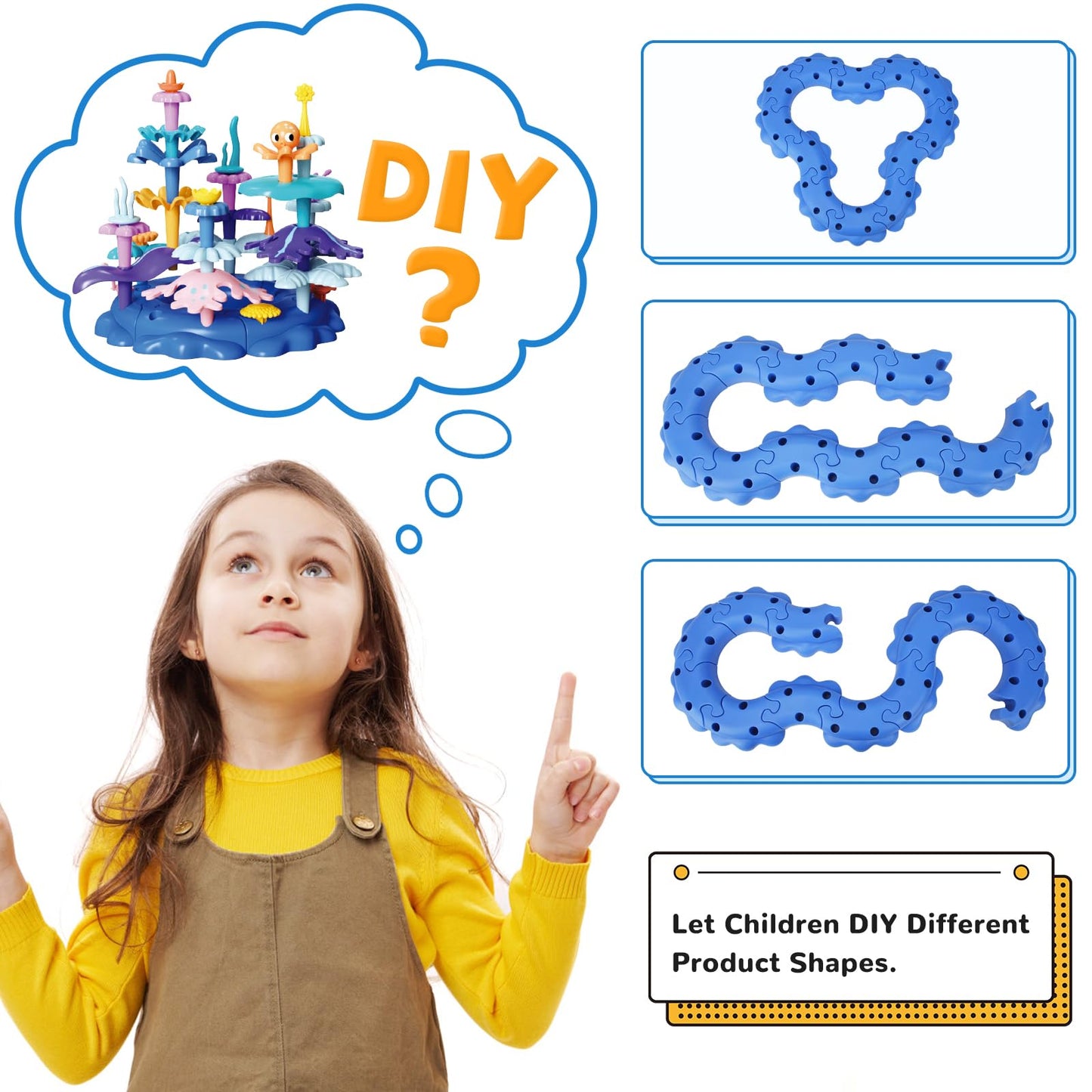 Sltbeh Coral Garden Flower Building Toys For For Toddlers 3-5 Year Old,Upgrade Diy Building Blocks Toys For Ages 3-4 Girls,Educa