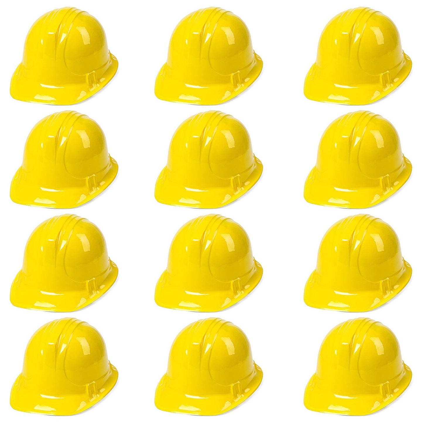 AnapoliZ Yellow Construction Hats Toy For Kids Dress Up Theme Party Fun Pack | 12 - Pack