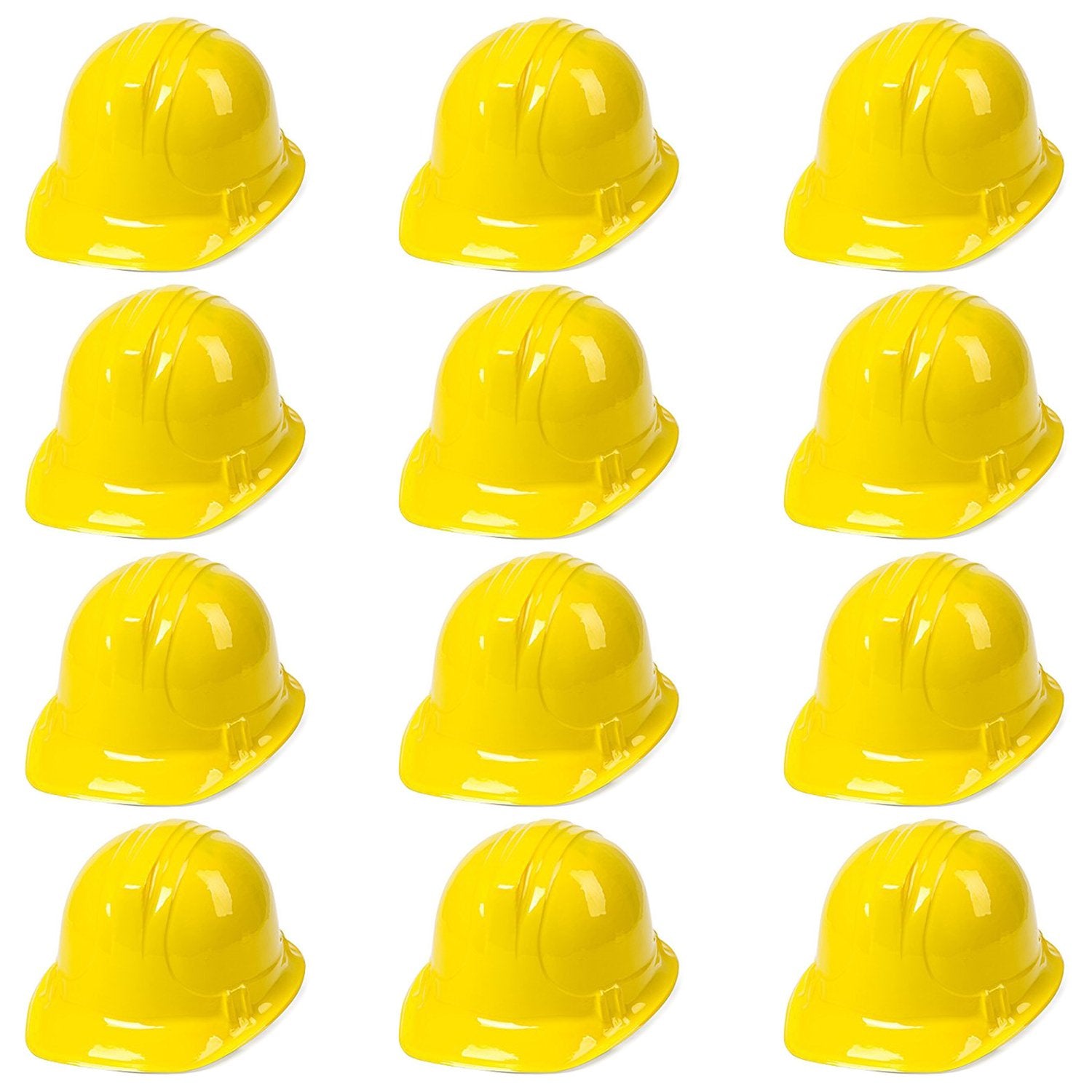 AnapoliZ Yellow Construction Hats Toy For Kids Dress Up Theme Party Fun Pack | 12 - Pack