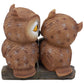 Ebros Romantic Kissing Love Owl Couple Decor Statue 2 Piece Set Decorative Figurine Valentines Birds Pair Of Owls Holding Heart Shaped Sign Saying Owlways 4Ever