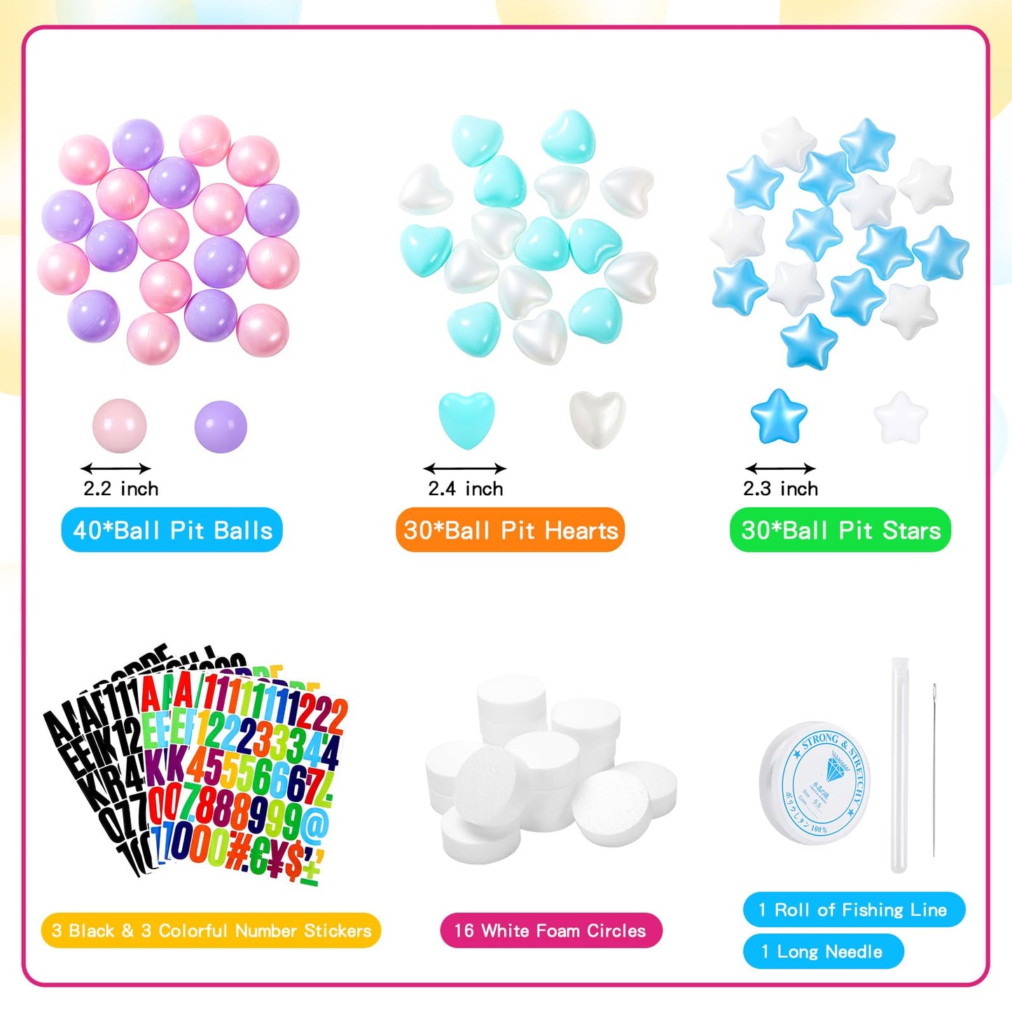 Heopeis DIY Giant Friendship Bracelet Birthday Banner 100 Ocean Balls in My Birthday Era Banner Famous Singer Banner Garland Dec