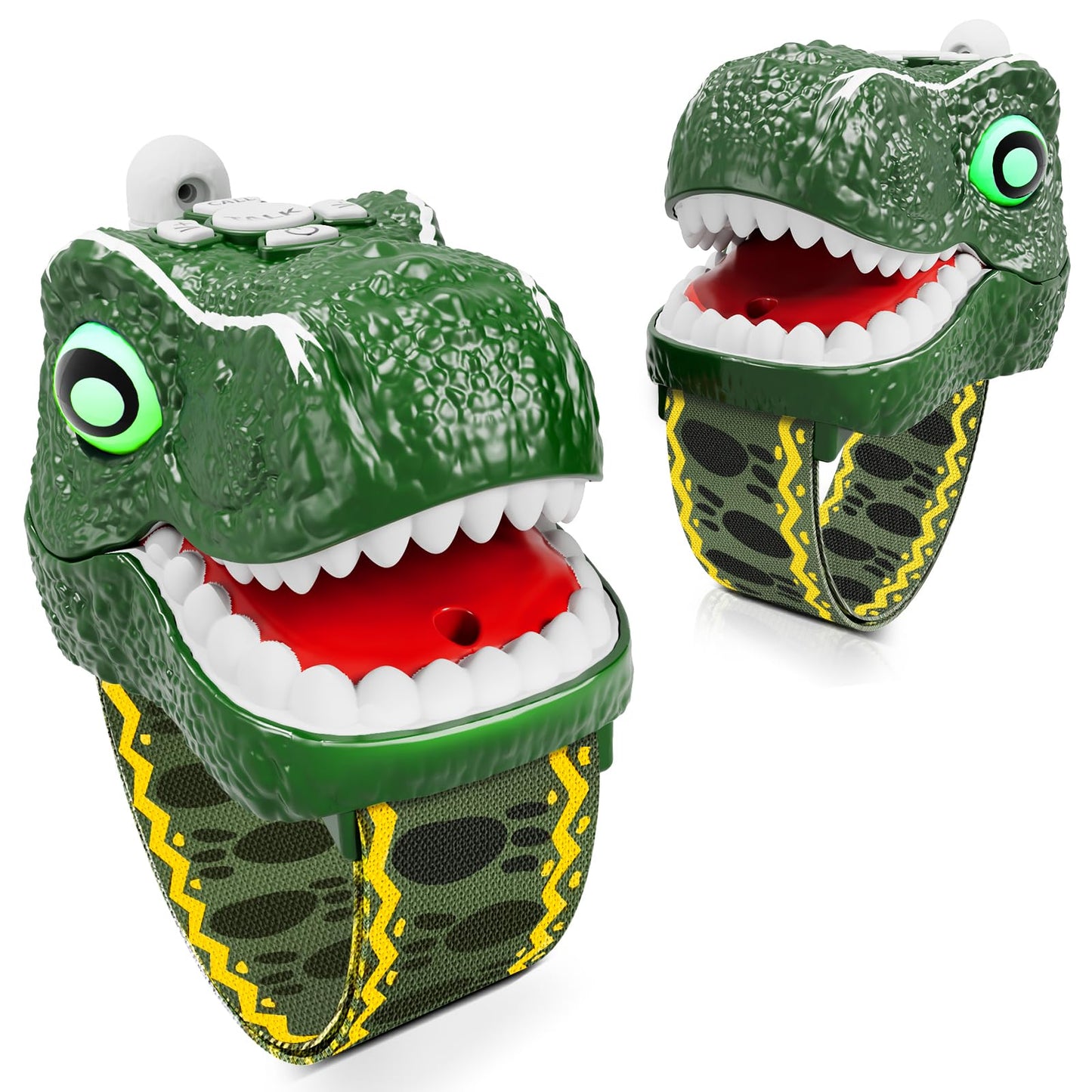 Dinosaur Walkie Talkies For Kids 2 Pack Camping Gear T-Rex Outdoor Toys For Boys Age 3-12 Year Old 3 Channel Long Range Birthday