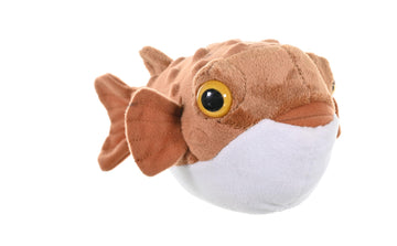 Wild Republic Pufferfish, Cuddlekins Mini, Stuffed Animal, 8 Inches, Gift For Kids, Plush Toy, Fill Is Spun Recycled Water Bottl