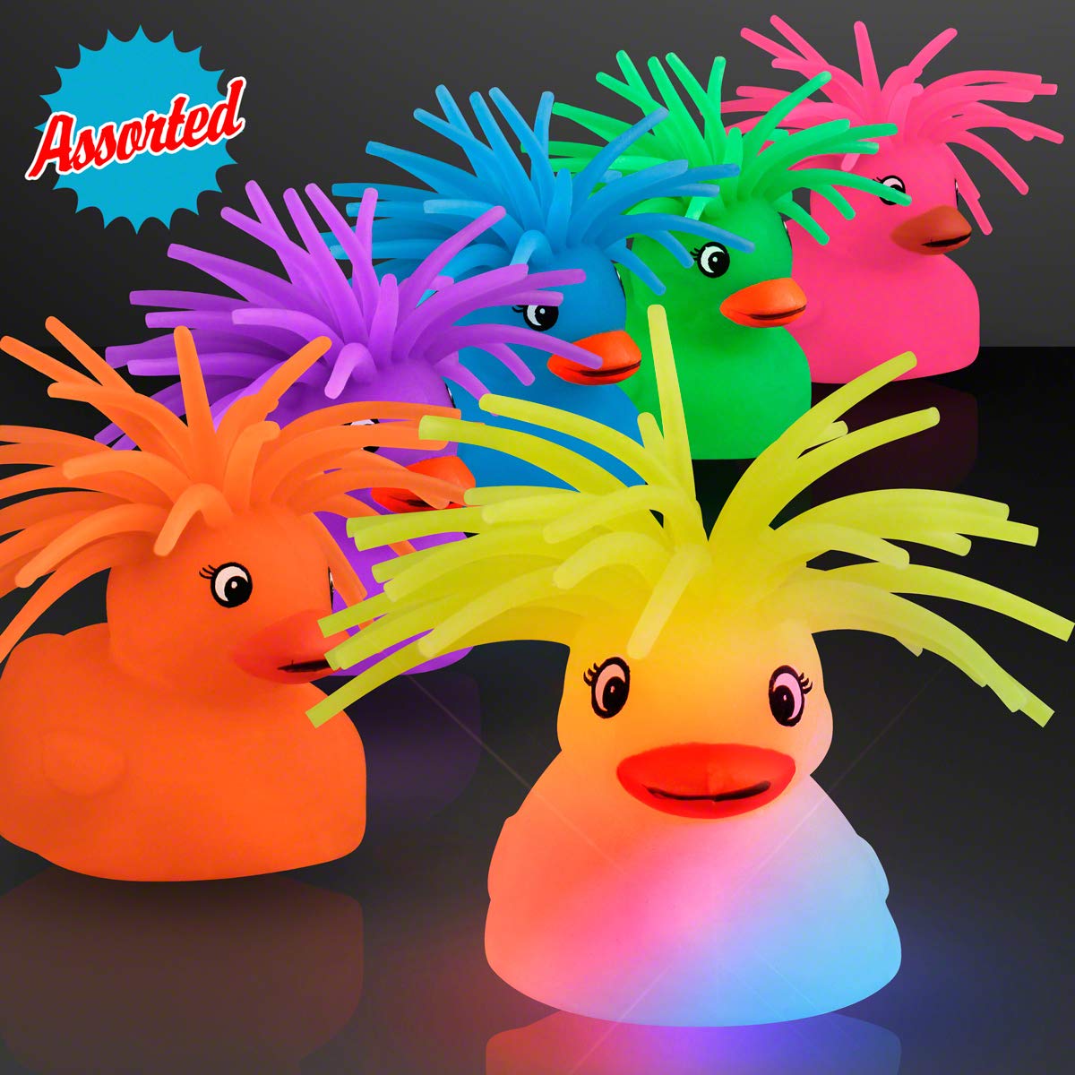 Light Up Funky Flashing Disco Duck (Set of 6)