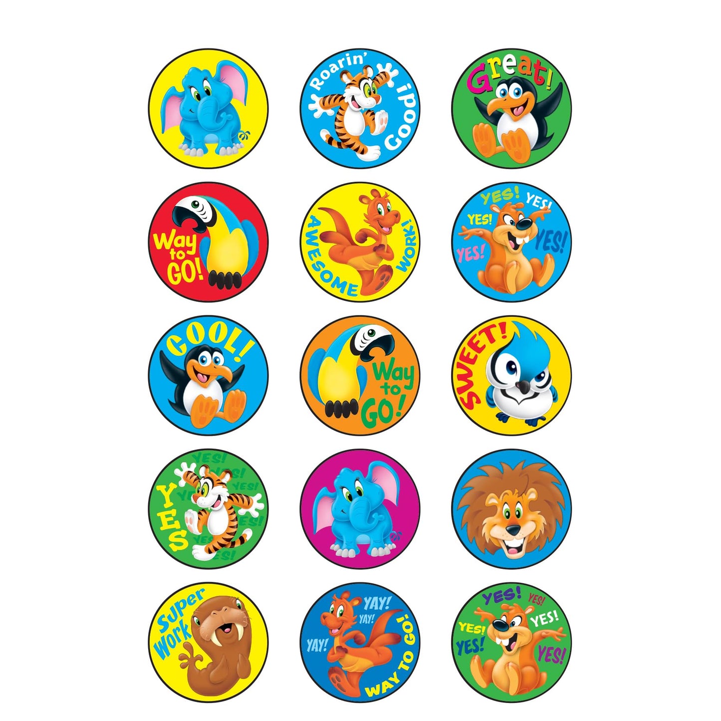 Trend Awesome Animals/Tropical Stinky Stickers, Classroom Incentives, 60 Count