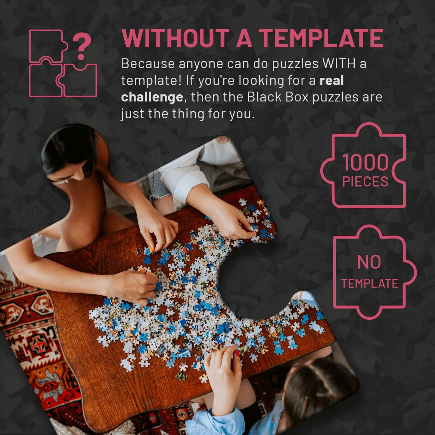 Misu Games Black Box Puzzle Without Template, Jigsaw Puzzles For Adults 1000 Pieces, Cool Jig-Saw Puzzels 20X27 Multiple Categor