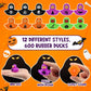 Junkin 200 Pcs Halloween Rubber Ducks Bulk Mini Rubber Ducks Small Duck in Bulk Gift for Halloweens Party Favors Toys (Halloween Duck)