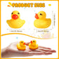 200 Pcs Mini Rubber Ducks in Bulk Yellow Tiny Baby Shower Ducks Float Squeak Bathtub Duckies Preschool Bath Toy for Birthday Party Gift(1.57 x 1.57 x 1.18 Inch Yellow)