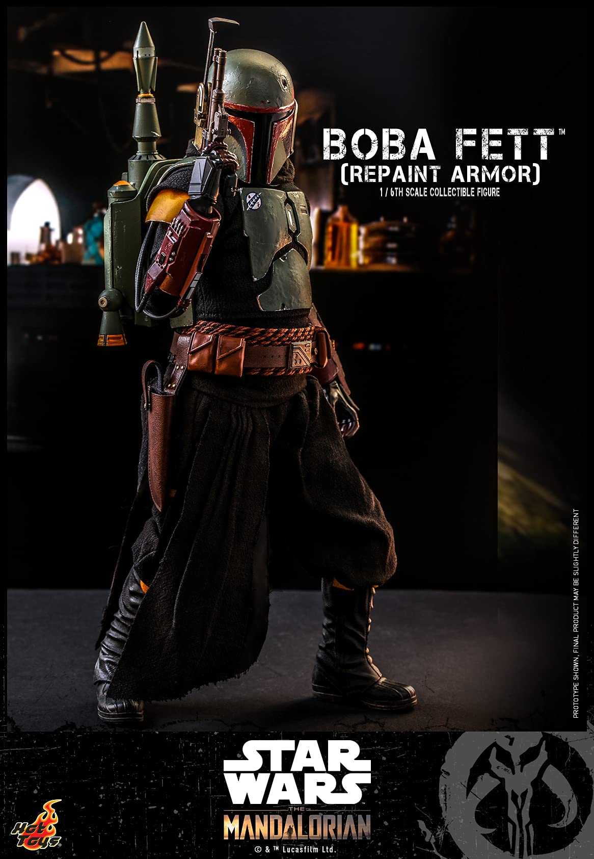 Hot Toys 1/6 Scale Figure Mandalorian Boba Fett Repaint Armor Green Model HT908895
