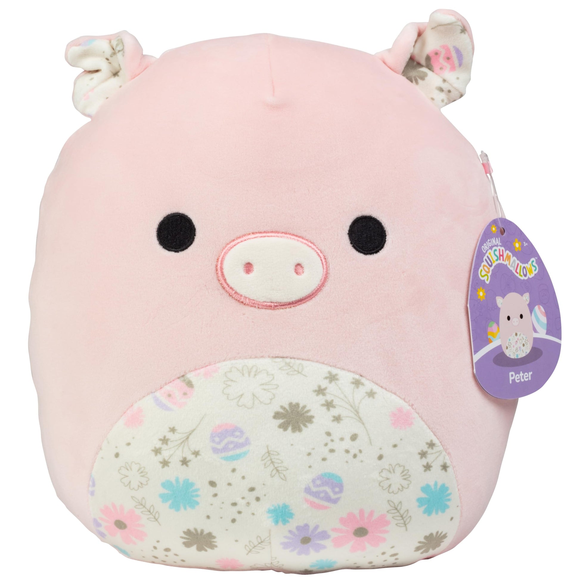 Squishmallows Original 10-Inch Peter The Pig - Official Jazwares Plush- Collectible Soft Squishy Pig Stuffed Animal Toy- Add To