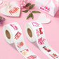 Beyumi Pink Bookish Sticker Roll - 1000Pcs Pink Bookish Stickers In 2 Rolls Waterproof Reading Book Aesthetic Kindle Decals Gift Laptop Bottle Scrapbook Luggage Envelope Decor For Kids Girl Book Lover
