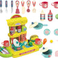 Techhark 30 Pcs Kitchen Play Set Non Toxic Plastic Unbreakable Toys For Girls (Yellow Kitchen)