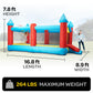 Joyberri Bouncy House - 16.8' X8.9' Ft Extra Large, Inflatable Bounce House For Kids And Adults - With Air Blower, Volleyball Net, Basketball Hoop And Slide - Astm Certified